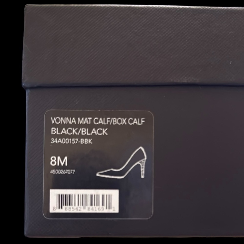 Coach Vonna Matte Box/Calf Black/Black Heels with Elegant Detailing. - Picture 8 of 8